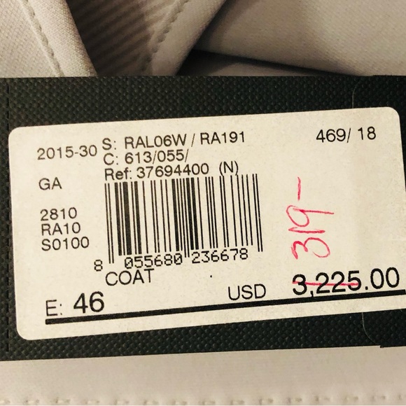 Giorgio Armani Long Collarless Coat in Light Grey Size 12 (IT 48) - Picture 11 of 11